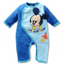 Mickey Mouse Blue Long Sleeve Romper 